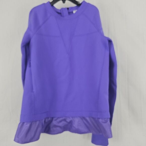 IVIVVA by Lululemon Girls 10 Star Gazer Purple Power Pullover Peplum Top Jacket - Picture 3 of 8